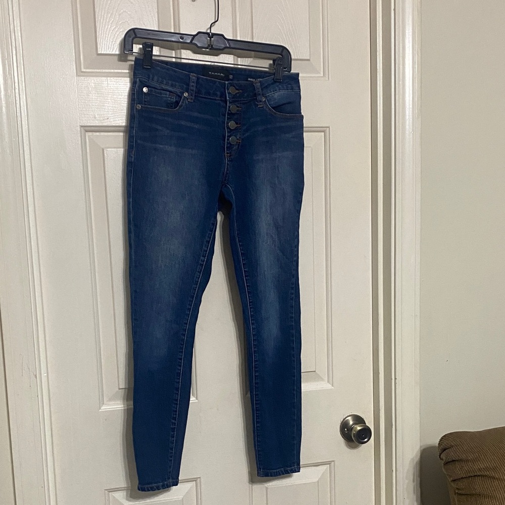 Tahari High Rise Dark Blue Jeans